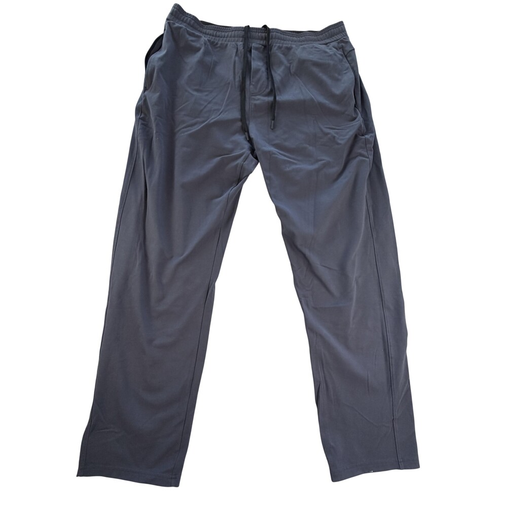 Public Rec Pants Men FIT 36x30 Gray Nylon Stretch Drawstring Zip Pocket Athletic